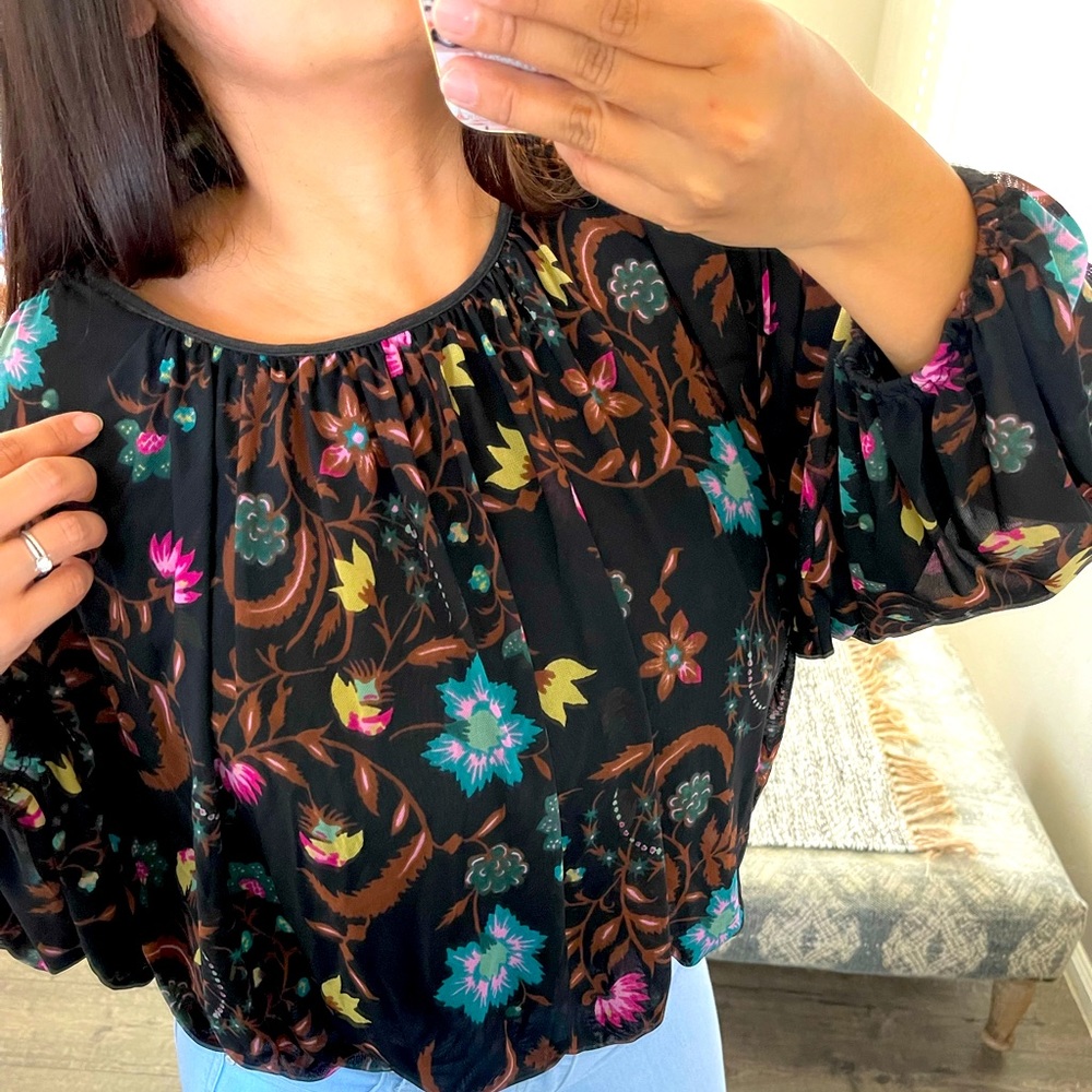 Free People Mesh Top